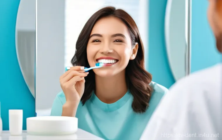 임플란트 수술의 성공률과 관리법 - **Prompt 1: Confident and Natural Smile**
    "A diverse adult, radiating pure joy and confidence, w...