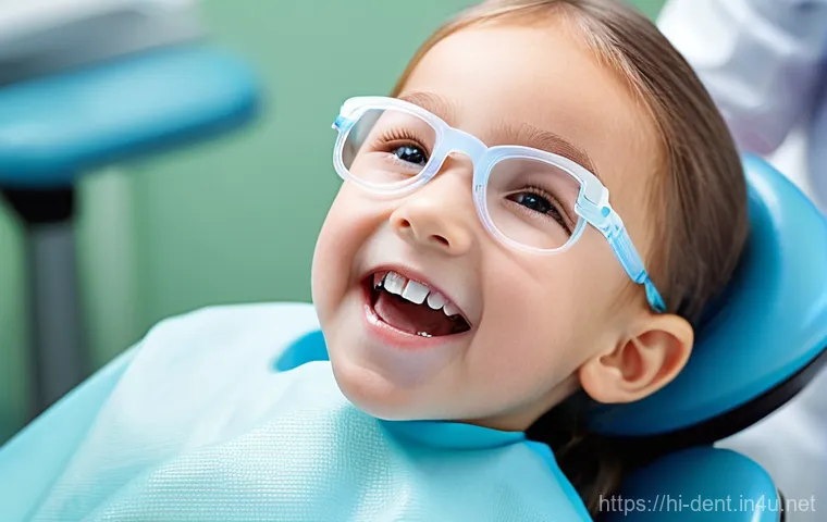 치아 홈 메우기와 불소도포 차이 - **Prompt for Dental Sealant Application:**
    "A close-up, brightly lit, high-resolution image of a...