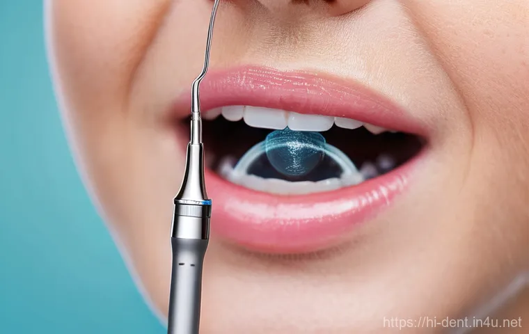 구강 내시경 검사의 필요성 - **Prompt 1: Advanced Oral Endoscopy Examination**
    A bright, clean, and modern dental clinic. A m...